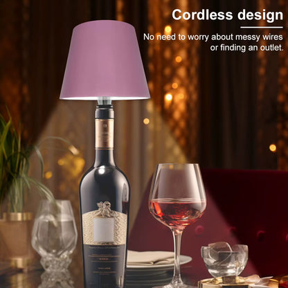 Portable Touch Table Lamp Wireless Wine Bottle Lamp Wine Bottles Light Dining Table Light Christmas Birthday Party Decoration