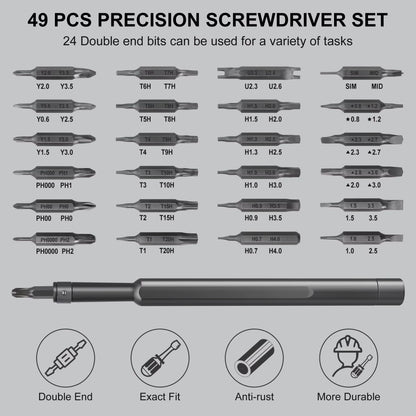 49 in 1 Magnetic Screwdriver Set Precision Screwdriverkit Electronic Repair Tool Set for Laptop Iphone Computer PS5 Xbox Macbook